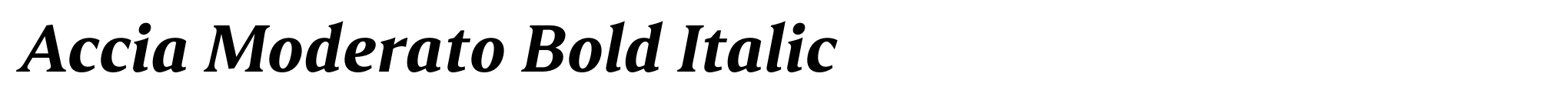 Accia Moderato Bold Italic image